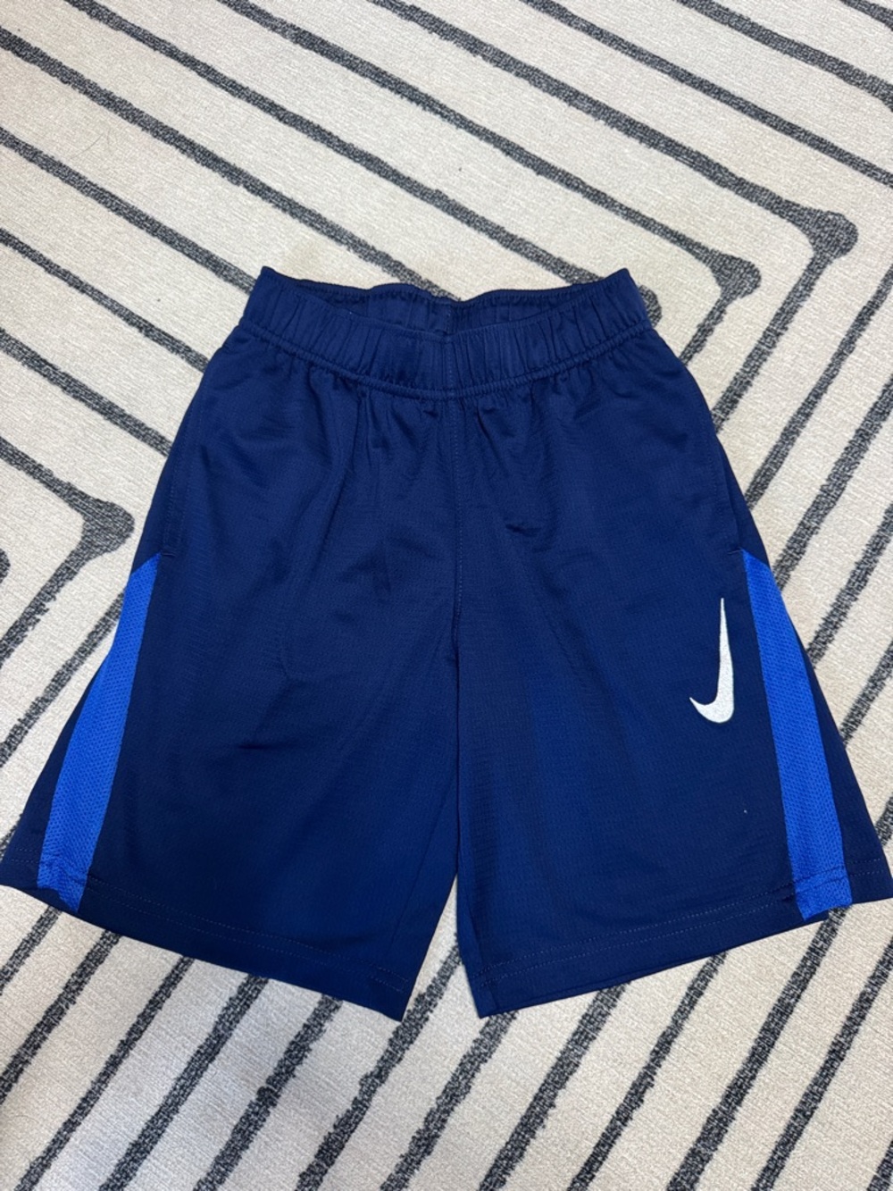 Nike Navy and Royal Blue Boys' Athletic Shorts